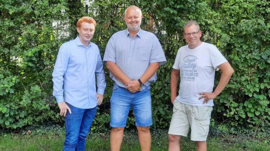 Die drei Vorsitzenden des Stadtjugendring Lünen: v.l. Jan-Hendrik Drews (stellv. Vorsitzender - THW Jugend), Dirk Berger (Vorsitzender - AEJ), Björn Jankord (Geschäftsführer - AEJ)